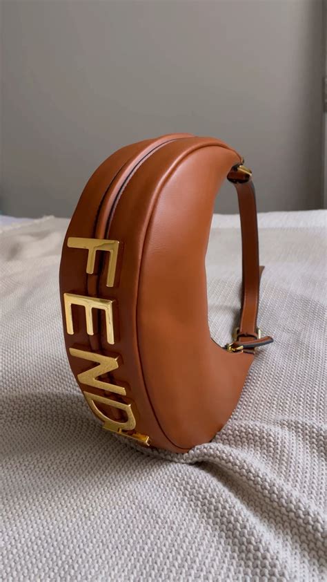 fendi cresent bag|crescent leather shoulder bag.